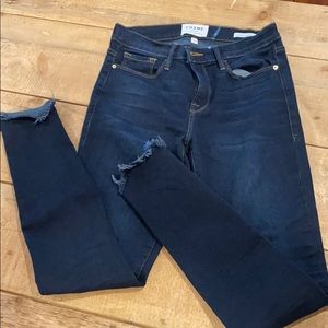 Frame Denim Women's Skinny Jeans - Dark Blue